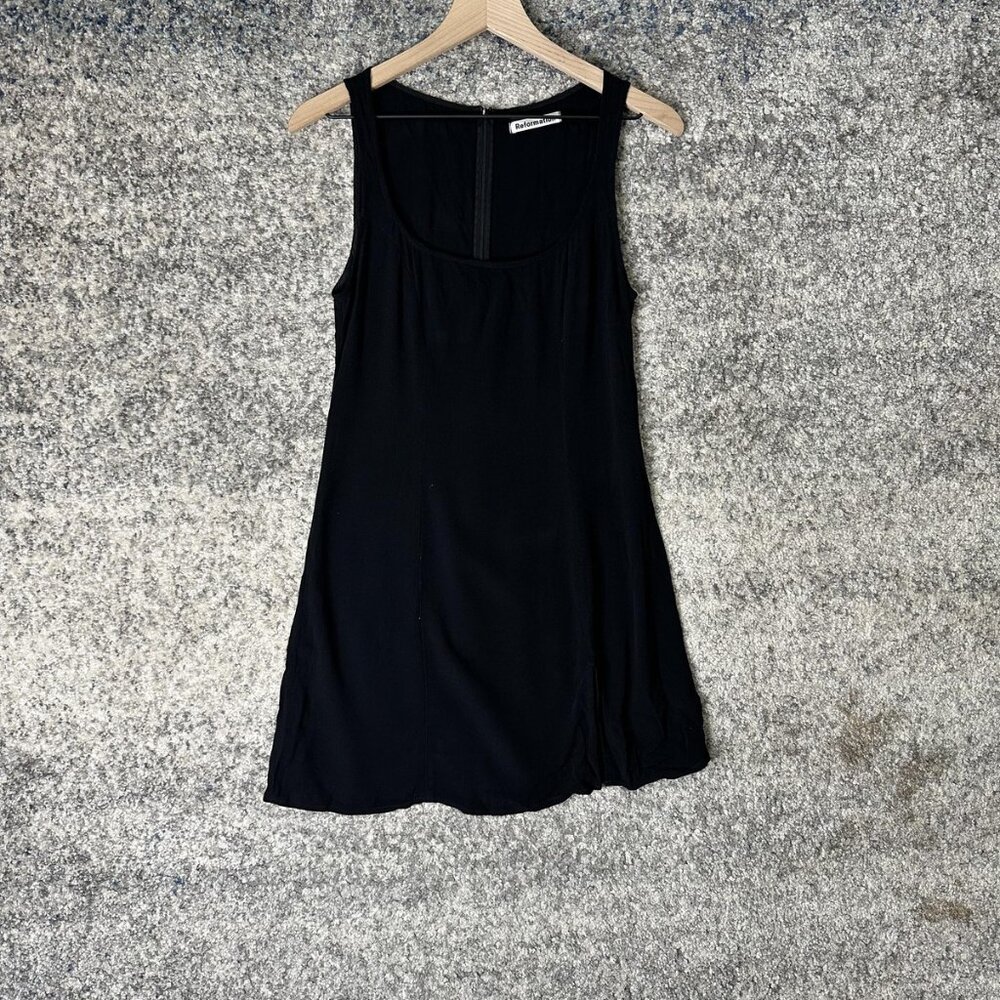 Reformation Dress Womens 4 Black Sleeveless Mini Shift Little Black‎ Dress